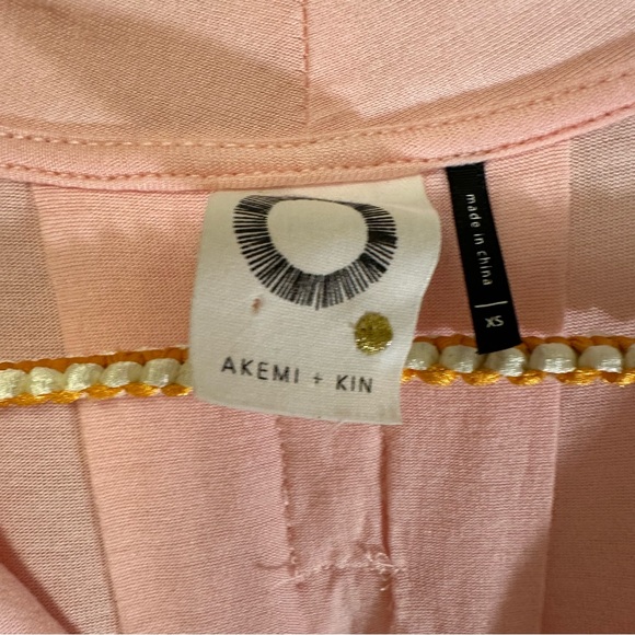 🔥 Akemi + Kin Rayon Blush Drape Front Blouse - Picture 2 of 7